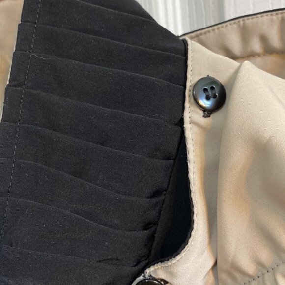 Liz Claiborne Spring All Weather Mid Length Coat Jacket Zip Removable Hood Large - Picture 3 of 9